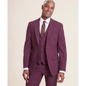 bar III Sport Coat Mens 36R Red Wool Blend Two Button Blazer Suit Jacket NWT‎